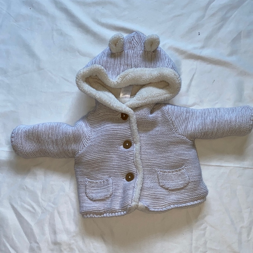 Carter's Cream Knit Puffer Jacket - Picture 4 of 11